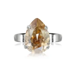 Caroline Svedbom Ring Mini Drop Golden Shadow (Rhodium)