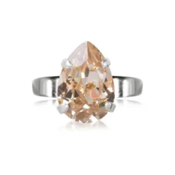 Caroline Svedbom Ring Mini Drop Silk (Rhodium)