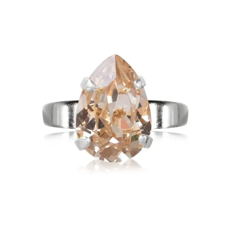 Caroline Svedbom Ring Mini Drop Silk (Rhodium)
