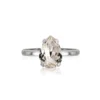 Caroline Svedbom Ring Petite Drop Crystal (Rhodium)