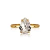 Caroline Svedbom Ring Petite Drop Crystal (Guld)
