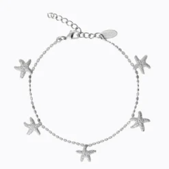 Caroline Svedbom Sea Star Ankel Chain (Rhodium)