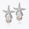 Caroline Svedbom Sea Star Drop Örhängen / Crystal (Rhodium)