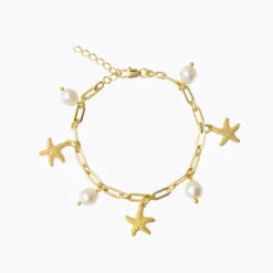 Caroline Svedbom Armband Caroline Svedbom Sea Star Kedja Armband / Pearl (Guld)