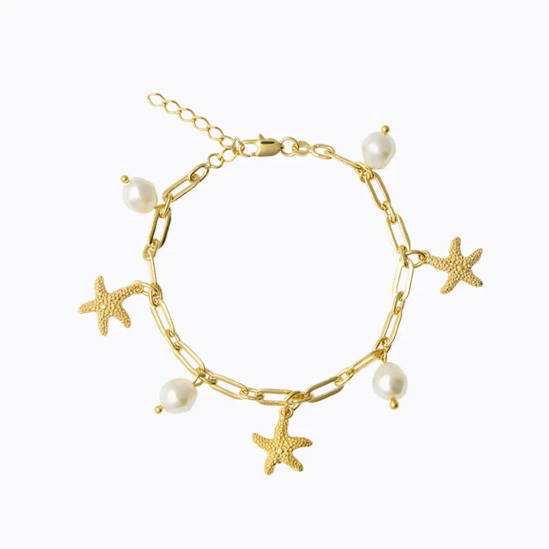 Caroline Svedbom Armband Caroline Svedbom Sea Star Kedja Armband / Pearl (Guld)
