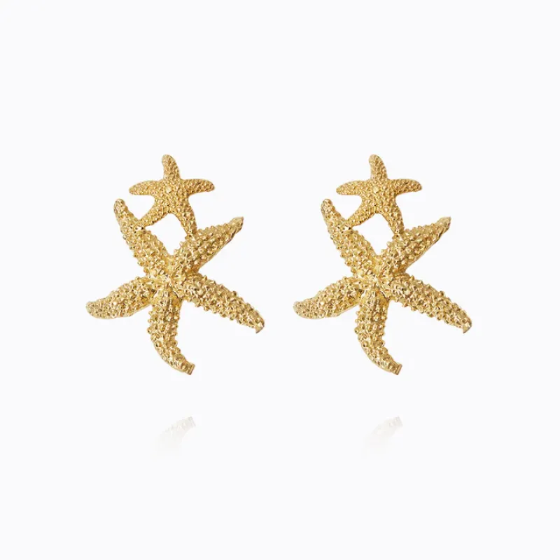 Caroline Svedbom Sea Star Twin Örhängen (Guld)