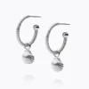 Caroline Svedbom Shell Loops Örhängen / (Rhodium)