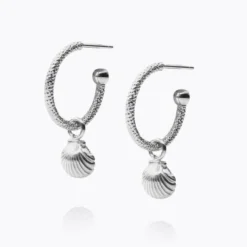 Caroline Svedbom Shell Loops Örhängen / (Rhodium)