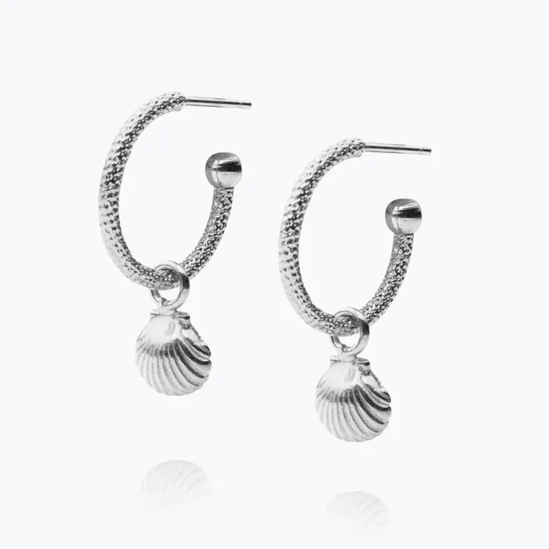 Caroline Svedbom Shell Loops Örhängen / (Rhodium)