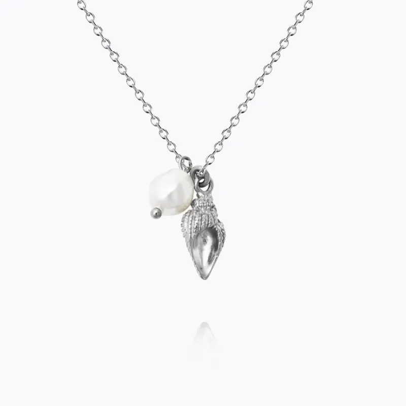 Caroline Svedbom Shell Pearl Halsband / (Rhodium)