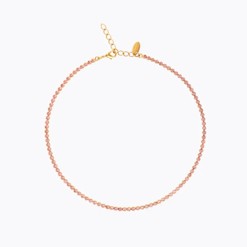 Caroline Svedbom Siri Halsband/ Light Rose (Guld)