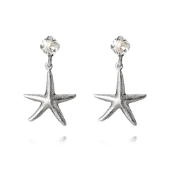 Caroline Svedbom Starfish Örhängen Rhodium Crystal