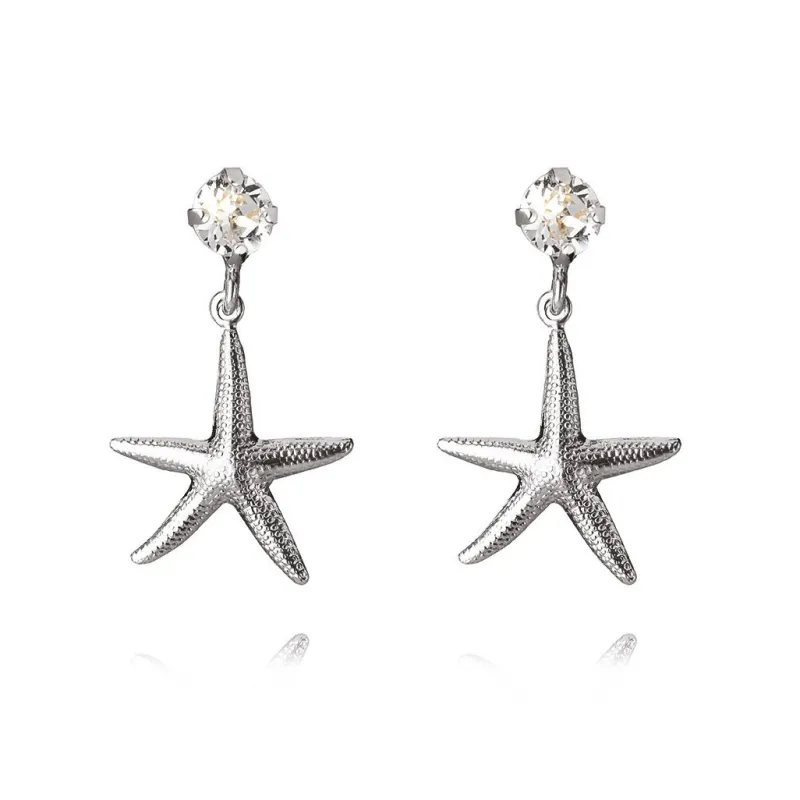 Caroline Svedbom Starfish Örhängen Rhodium Crystal