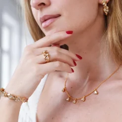 Caroline Svedbom Stella Örhängen / Silk Combo (Guld)