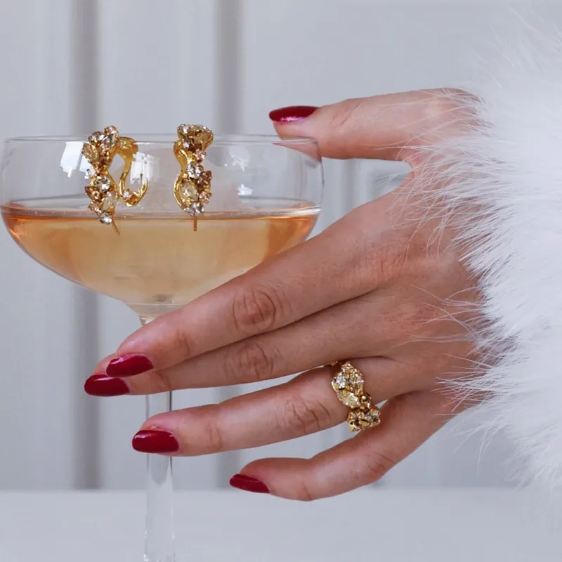Caroline Svedbom Stella Ring / Silk Combo (Rhodium)