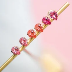 Caroline Svedbom Superpetite Drop Örhängen / Rose Peach (Guld)