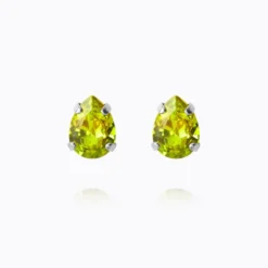 Caroline Svedbom Superpetite Drop Örhängen / Citrus Green (Rhodium)