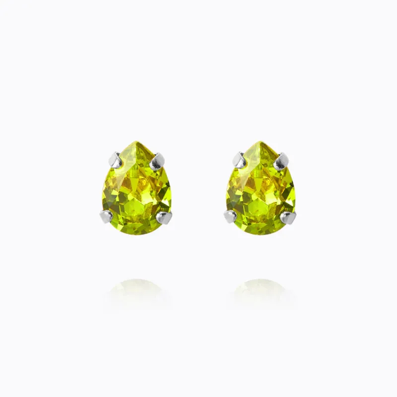 Caroline Svedbom Superpetite Drop Örhängen / Citrus Green (Rhodium)