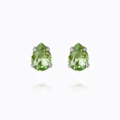 Caroline Svedbom Superpetite Drop Örhängen / Peridot (Rhodium)