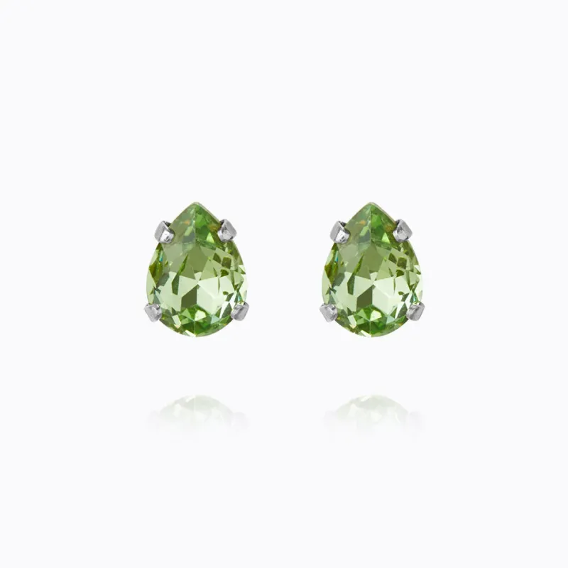 Caroline Svedbom Superpetite Drop Örhängen / Peridot (Rhodium)