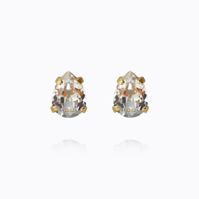 Caroline Svedbom Superpetite Drop Örhängen / Crystal (Guld)