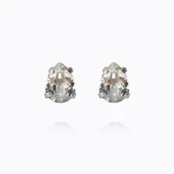 Caroline Svedbom Superpetite Drop Örhängen / Crystal (Rhodium)