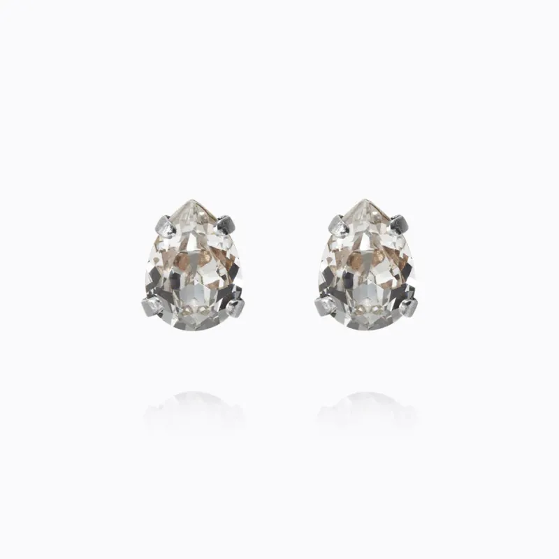 Caroline Svedbom Superpetite Drop Örhängen / Crystal (Rhodium)