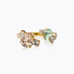 Caroline Svedbom Vivi Ring / Chrysolite + Light Silk (Guld)