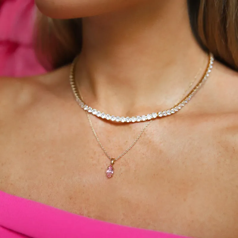 Caroline Svedbom Halsband Caroline Svedbom Zara Halsband / Crystal (Guld)