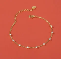 Celine Estelle Guldarmband med 18K förgyllning med CZ 16+4 cm – CEA029
