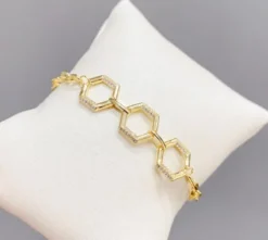 Celine Estelle Guldarmband med 14K förgyllning med cubic zirconia stenar