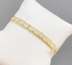 Celine Estelle Guldarmband med 18K förgyllning och cubic zirconia stenar- Reglerbart