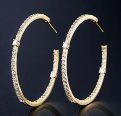 Celine Estelle Guldörhängen med 14K förgyllning med CZ