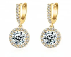 Celine Estelle Guldörhängen med 14K förgyllning och cubic zirconia