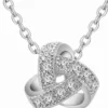KAMPANJ Celine Estelle knut halsband silver med CZ 40+5 cm