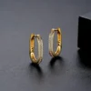 Celine Estelle Ovala Guldörhängen med cubic zirconia stenar