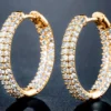 Celine Estelle Runda Guldörhängen med 18K förgyllning och CZ stenar