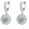 KAMPANJ Celine Estelle Runda hängade Silverörhängen med cubic zirconia