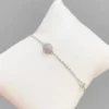 Celine Estelle Silverarmband med rund CZ stenar – Reglerbart