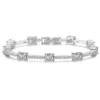 KAMPANJ Celine Estelle Silverarmband med Vitguld och CZ 16,5+2 cm