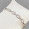 Celine Estelle Silverarmband med Vitguld och CZ 14,5-15,5 cm