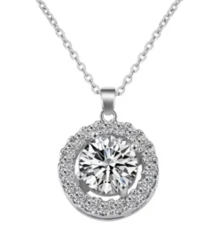 Celine Estelle Silverhalsband med cubic zirconia och CZ 40+5 cm