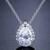 KAMPANJ Celine Estelle Silverhalsband med Vitguld och CZ 40+5 cm