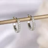 Celine Estelle Silverörhängen med Vitguld och cubic zirconia stenar