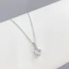 Celine Estelle Tunt Silverhalsband med CZ 42+5 cm