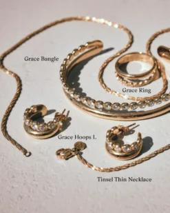 Edblad Grace Hoops L – Guld