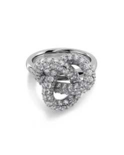 Edblad Infinity Knot Sparkle Ring L – Stål