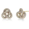 Edblad Infinity Knot Sparkle Studs L – Guld