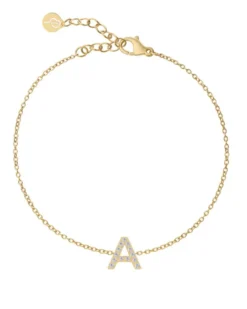 Armband Edblad Letter Sparkle A-Ö – Guld