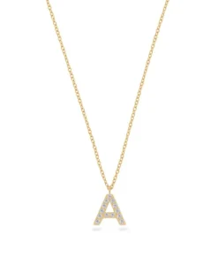 Edblad Letter Halsband Sparkle A-Ö – Guld